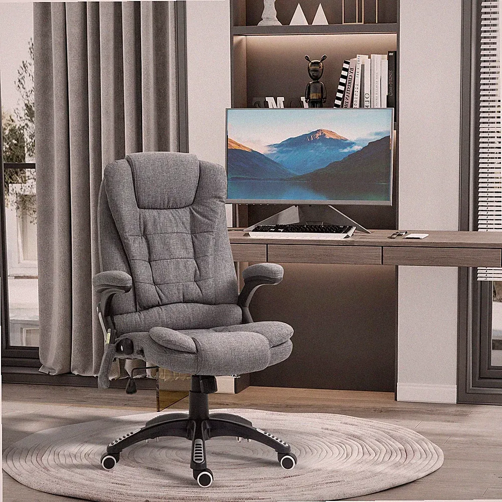 Executive Reclining Chair w/ Heating Massage Points Relaxing Headrest