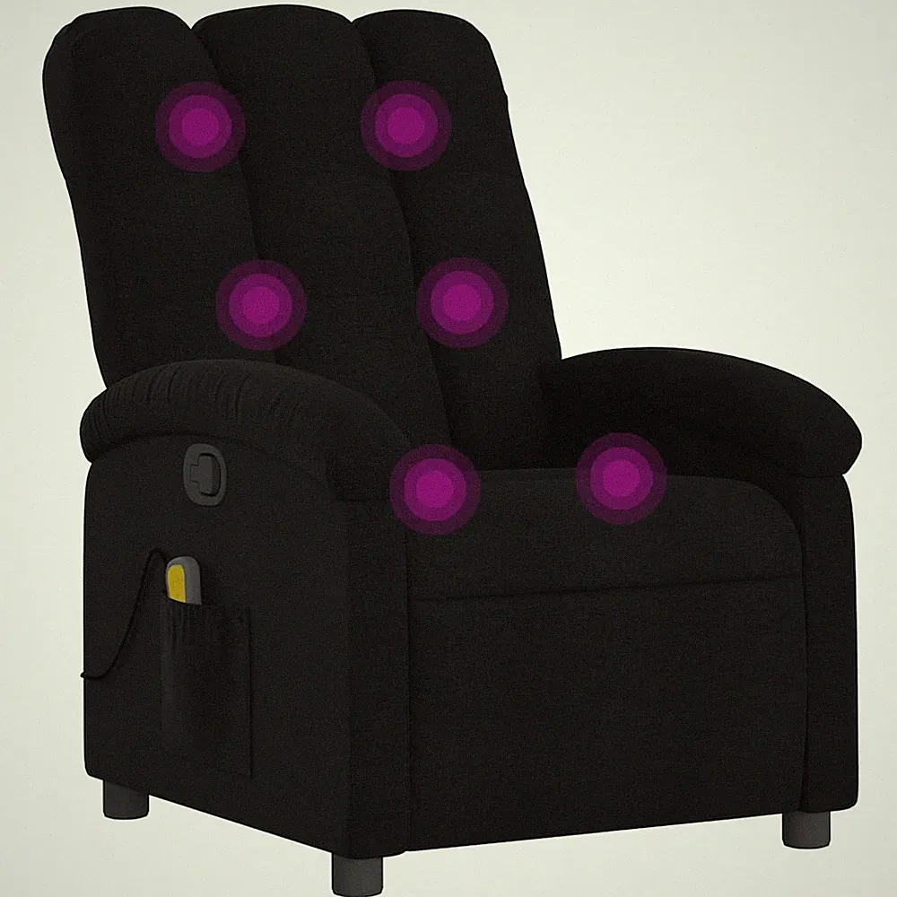 Massage Recliner Chair, Adjustable Backrest/ Footrest, Fabric vidaXL