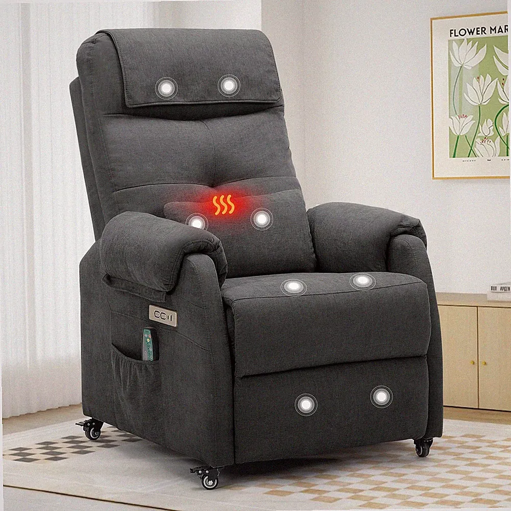Power Recliner Chair for Adults Recliner for Small Spaces with Rollers